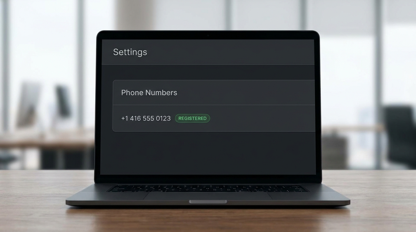 HighLevel phone settings showing a Canadian phone number registered for 10DLC