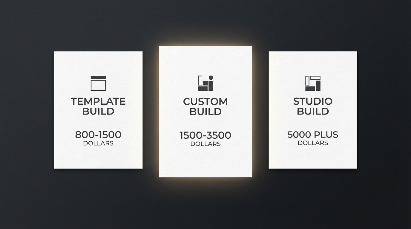 Website pricing comparison for trade businesses in Canada