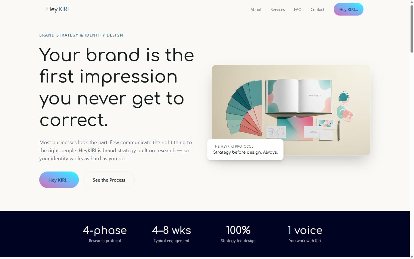 HeyKIRI website — Brand Strategist, built by High Country Digital