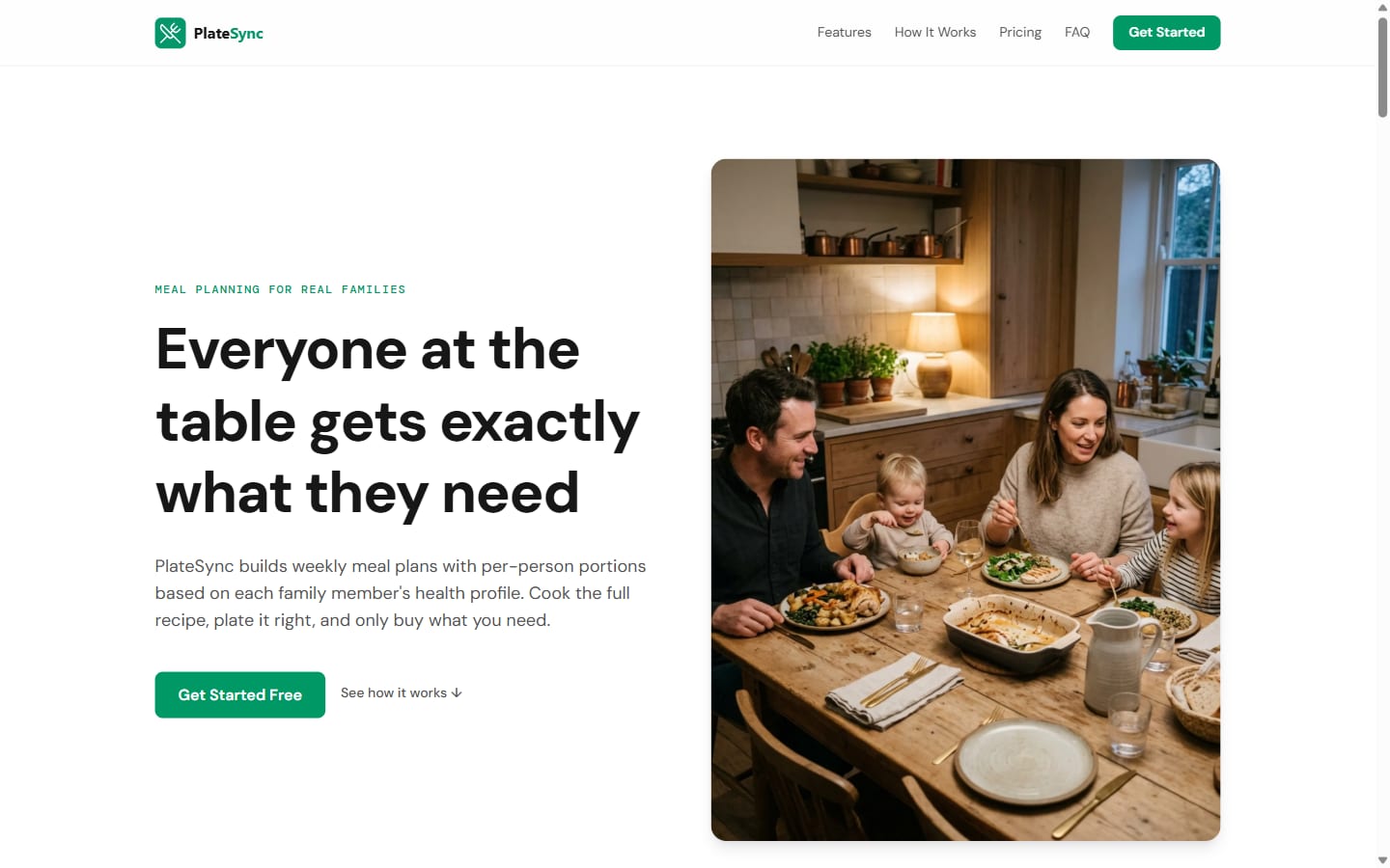 PlateSync — SaaS · Family Meal Planner, a SaaS product built by High Country Digital